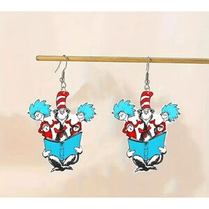 Women's Earrings One Size Blue Red